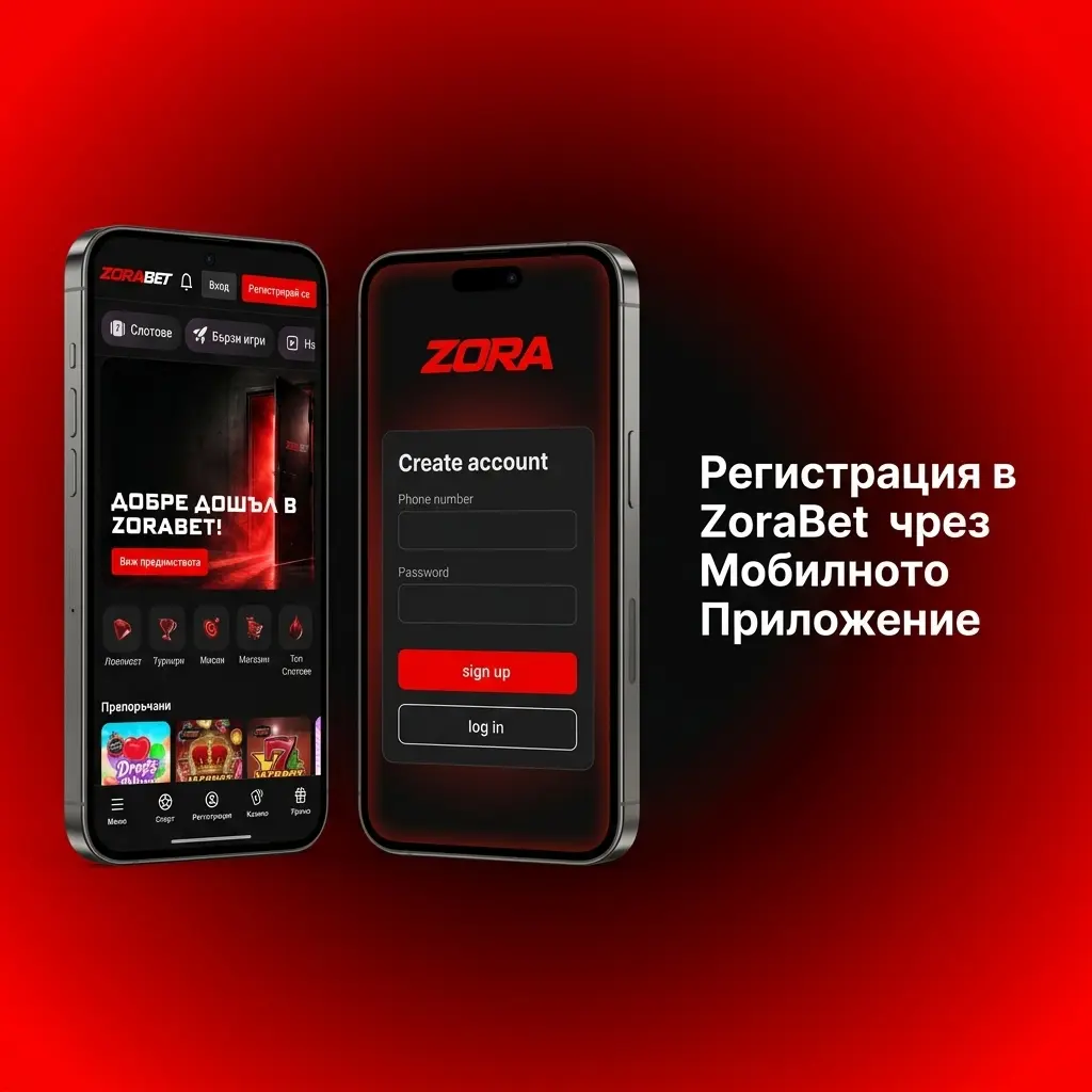 Регистрация в ZoraBet мобилно приложение за Android и iOS с биометричен вход и избор на валута