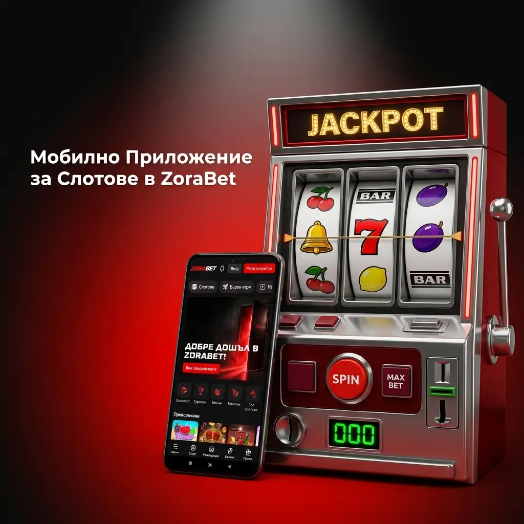 ZoraBet мобилно приложение за слотове на смартфон с интерфейс за Android и iOS